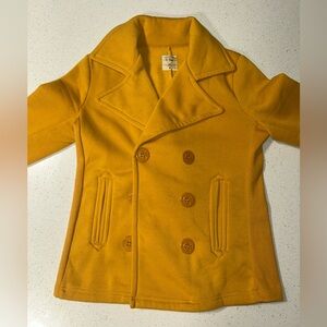 Ci Sono Vibrant Yellow Pea Coat